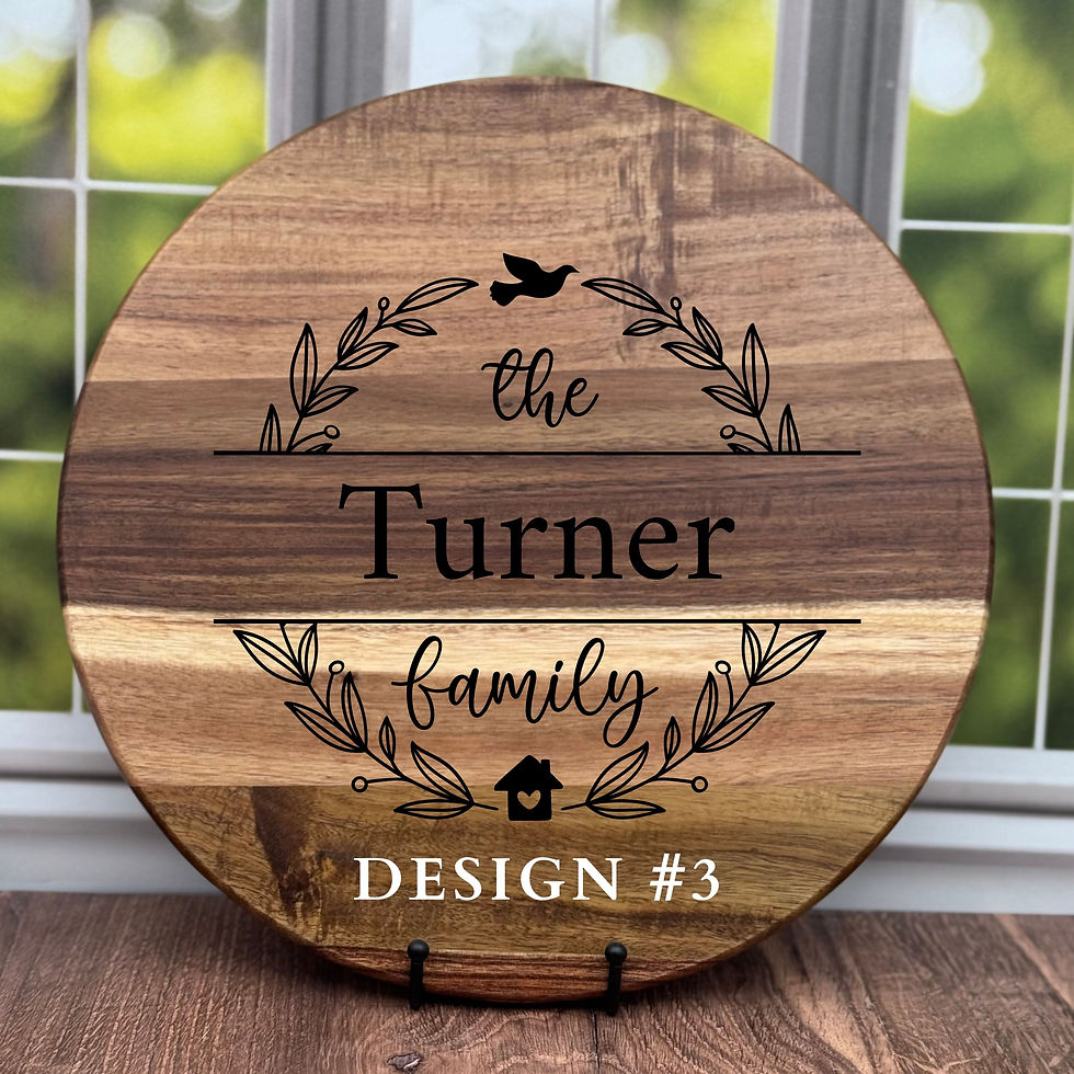 Thumbnail: Home Sweet Home Acacia Wood Lazy Susan