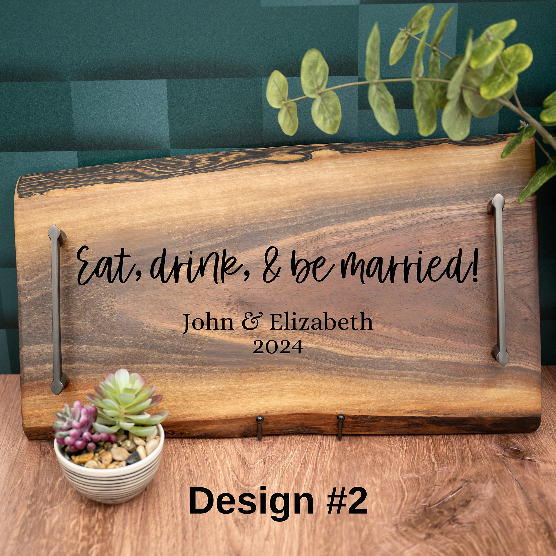 engraved wedding charcuterie board