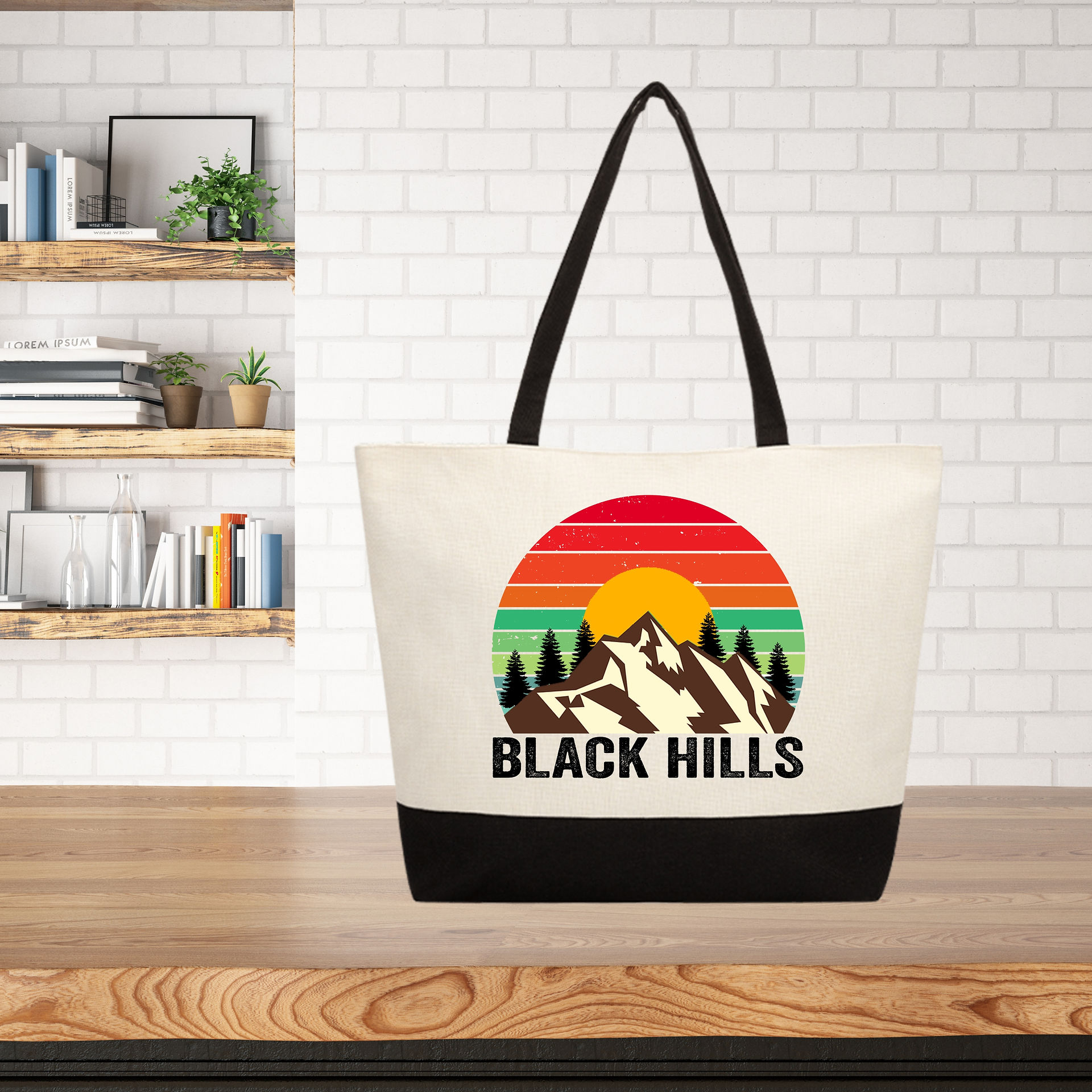 Image of Black Hills custom tote bag
