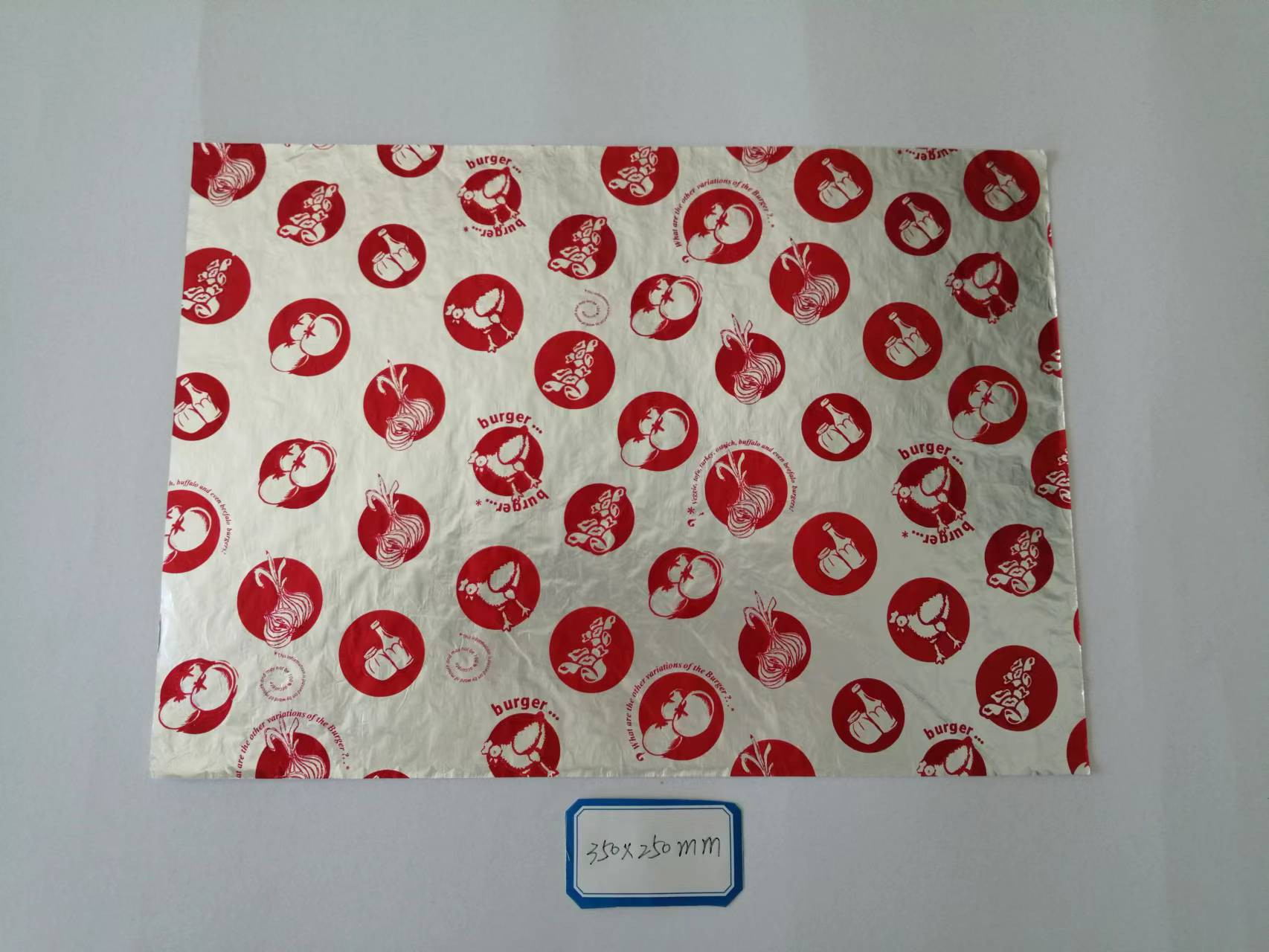 "Red Burger Burger" 350mm*250mm 2000pcs