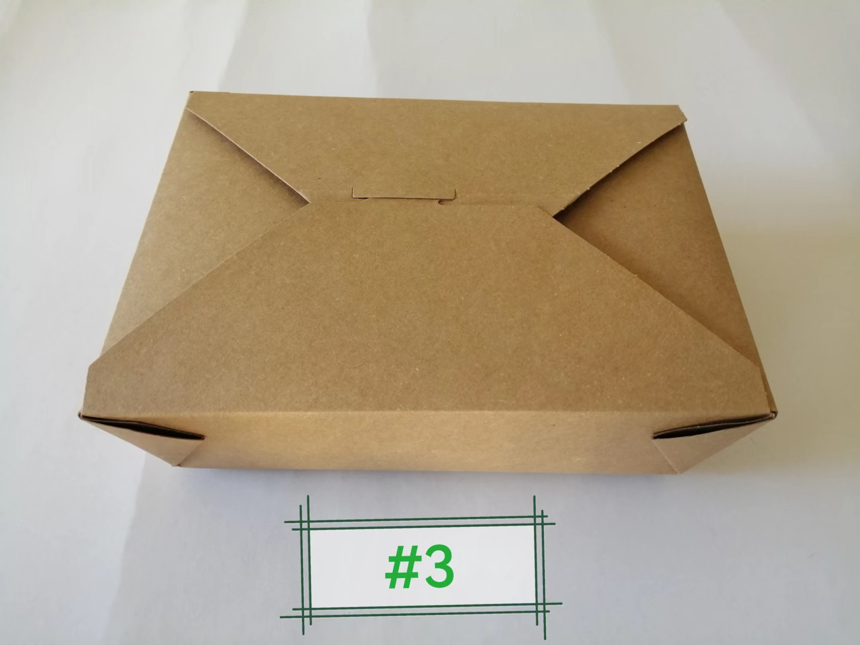 #3 Kraft Takeaway Containers 200pcs