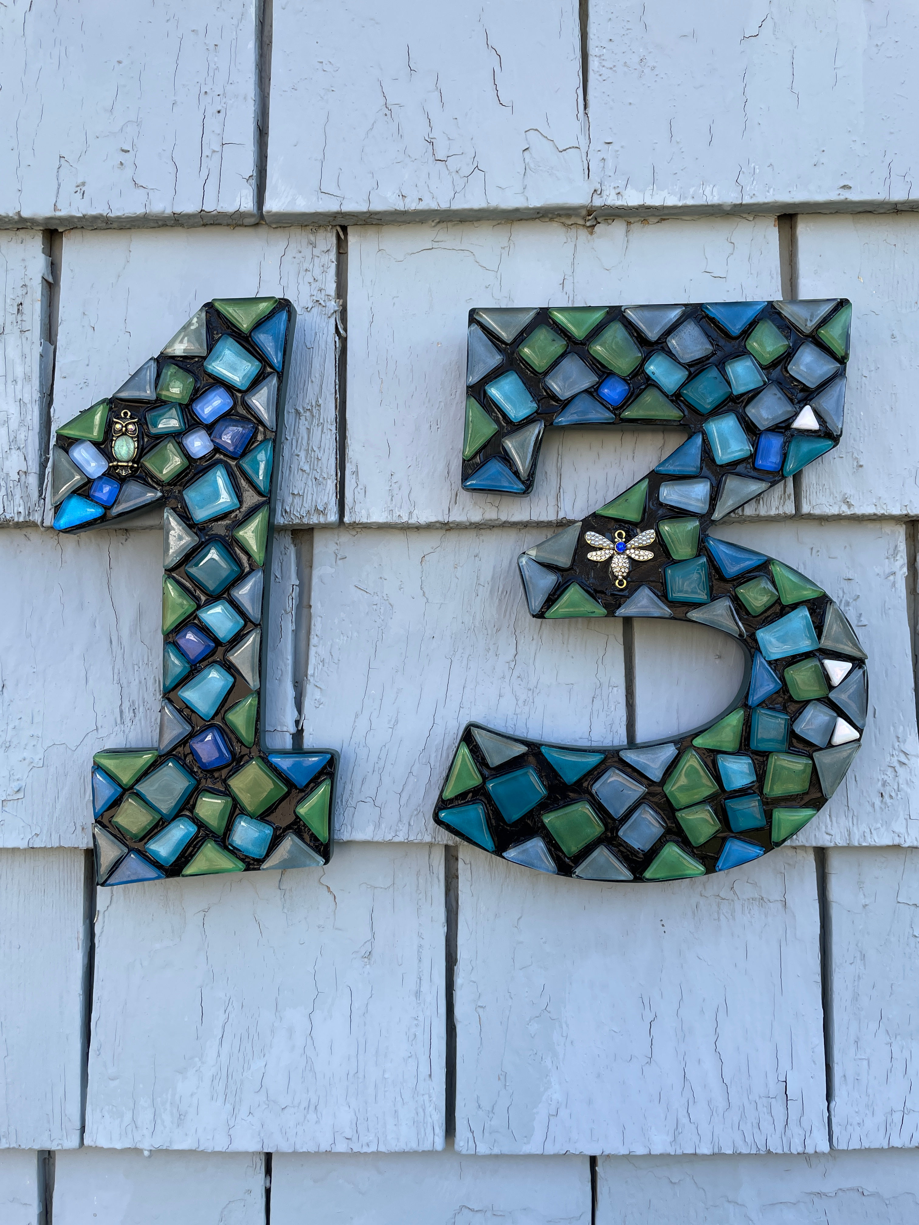 Color variants for custom order mosaic house number