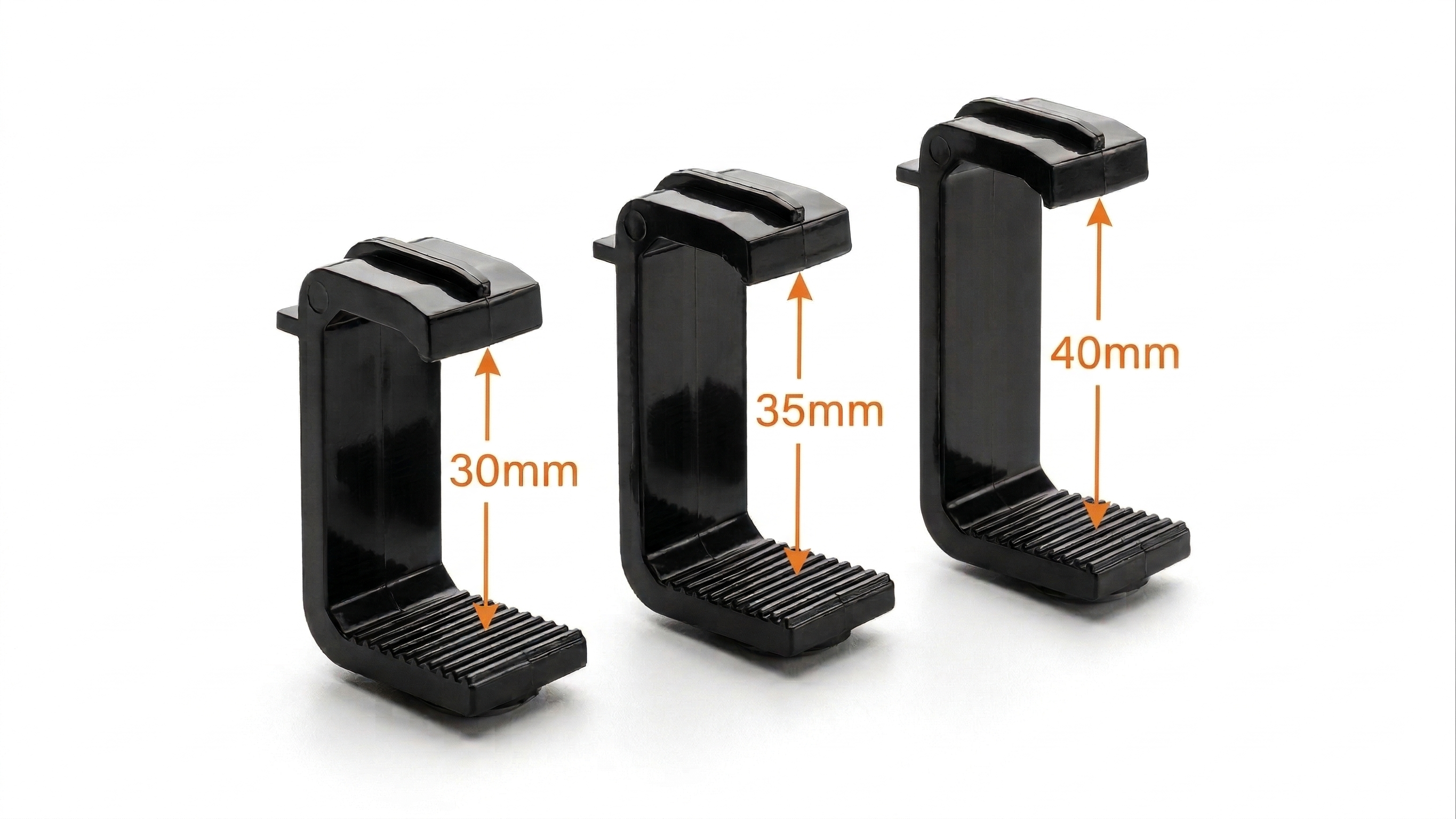 C-Clip sizes for 30, 35 and 40 mm module frames, the alternative to drilling solar panel frame holes — PV Protector®