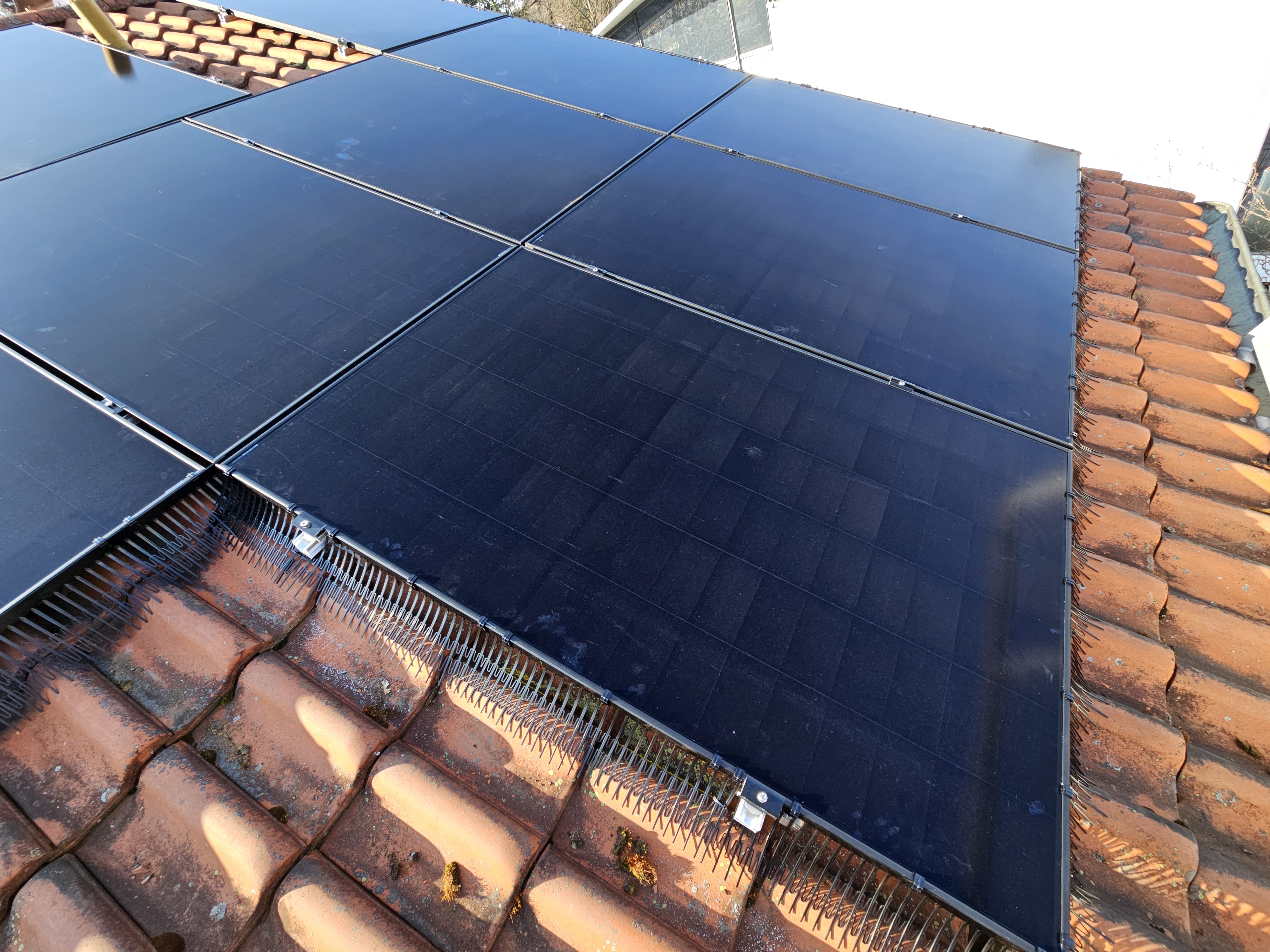 Bird protection included in solar panel installation package