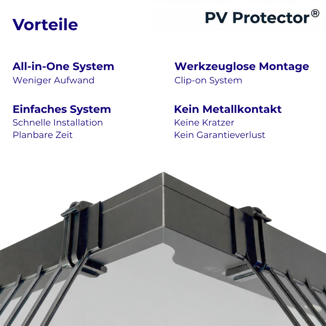 Professional bird protection system installed on solar panels