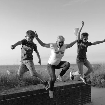 Unsere Pflegedienstleitung aus Lübeck mit ihren zwei Kindern.