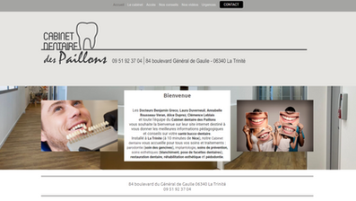 Site internet du Cabinet dentaire des Paillons