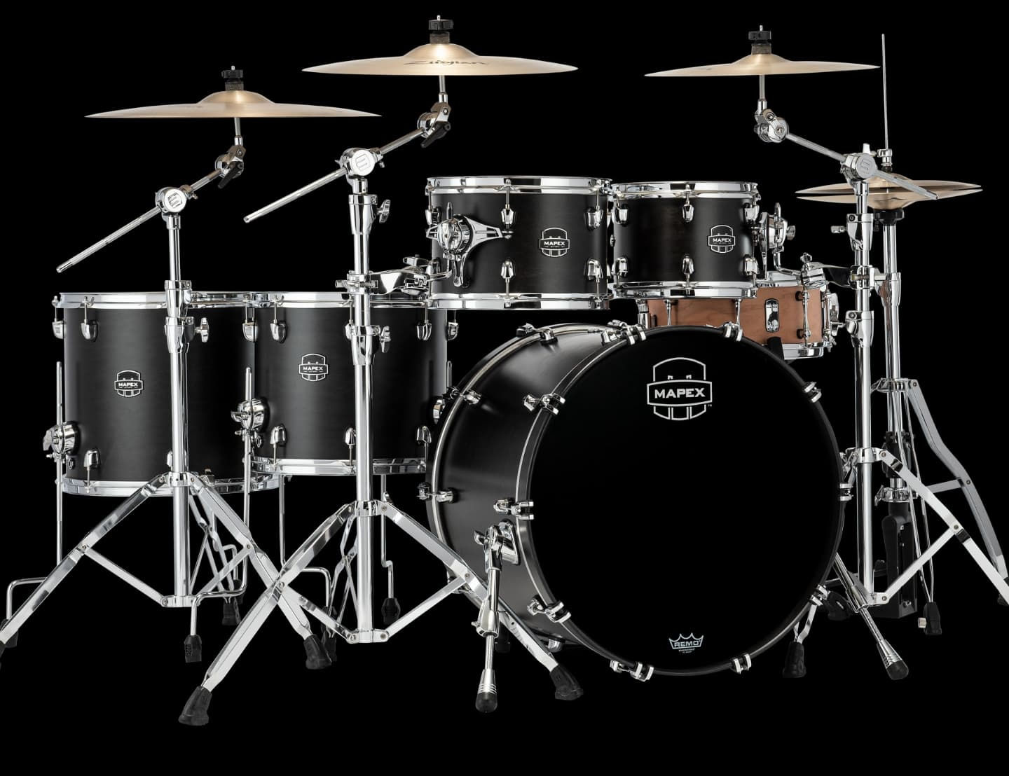 MAPEX Shellset MXSR628XUFB, Saturn, Stage+, Satin Black #FB