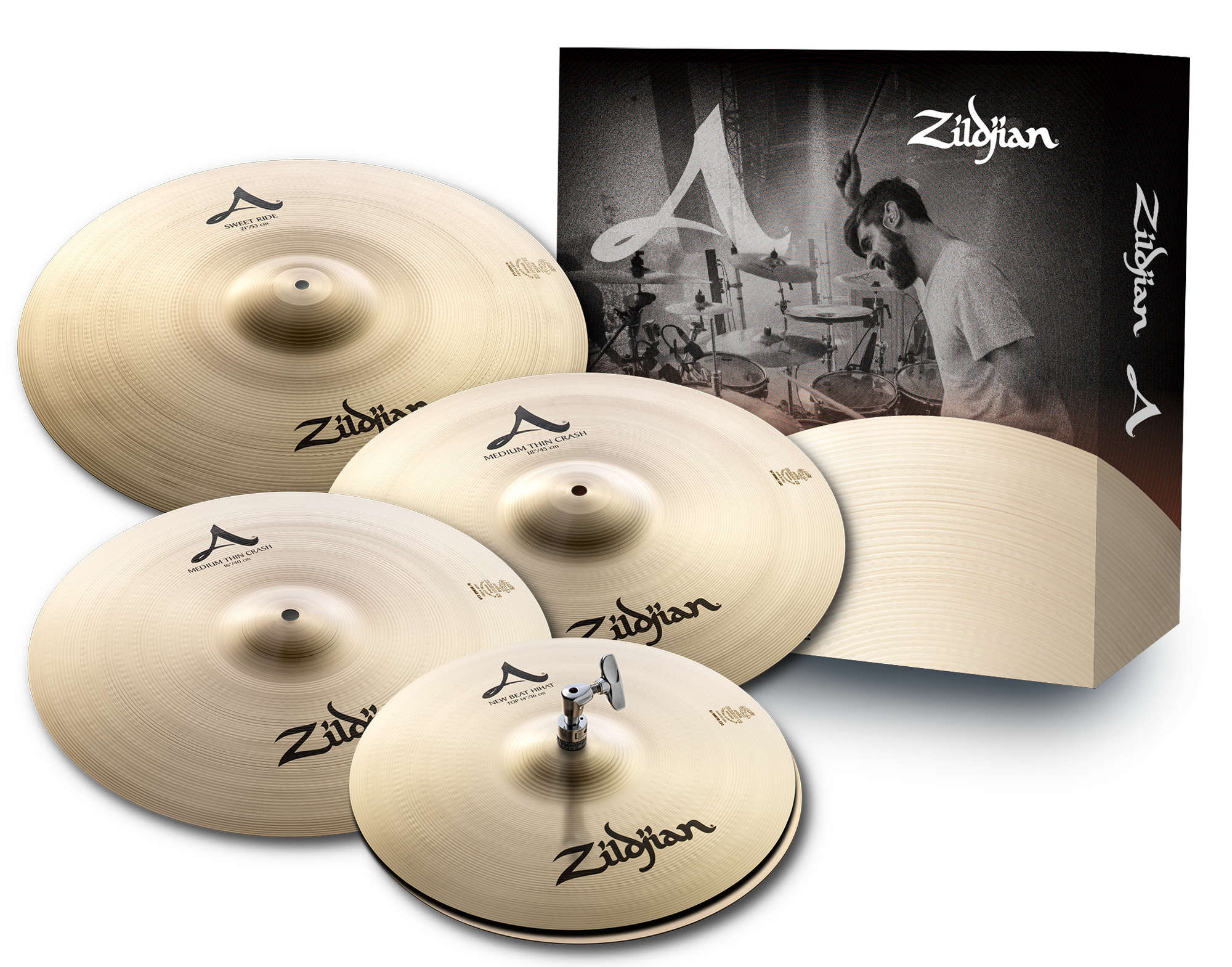 ZILDJIAN Beckenset, A Zildjian, A391 Cymbal Pack, 14H/16+18Cr/21R