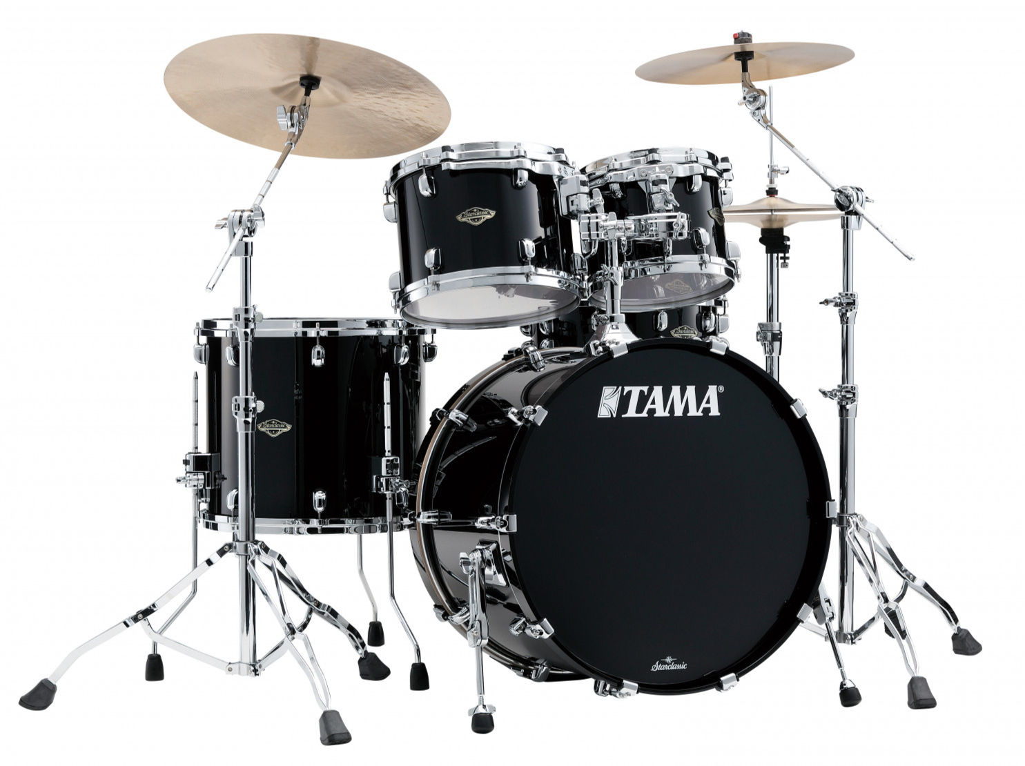 TAMA Starclassic Walnut/Birch WBS42S-PBK Shell Kit 4 teilig - Piano Black