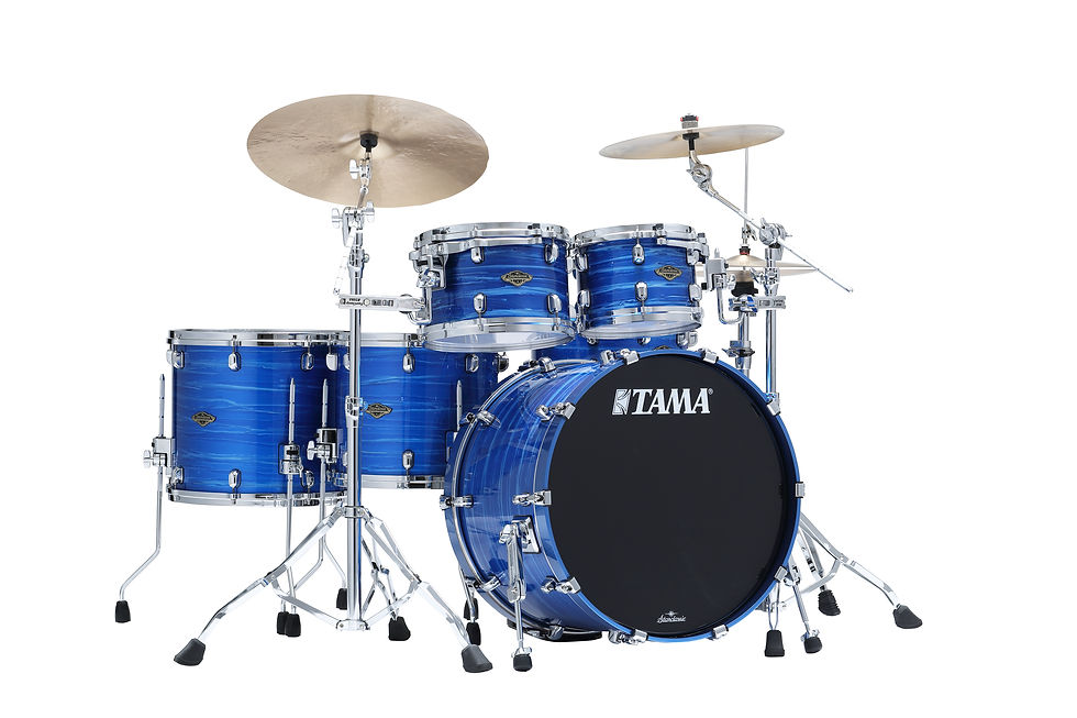 TAMA Starclassic Walnut/Birch Shell Kit WBS52RZS-LOR Ocean Blue Ripple