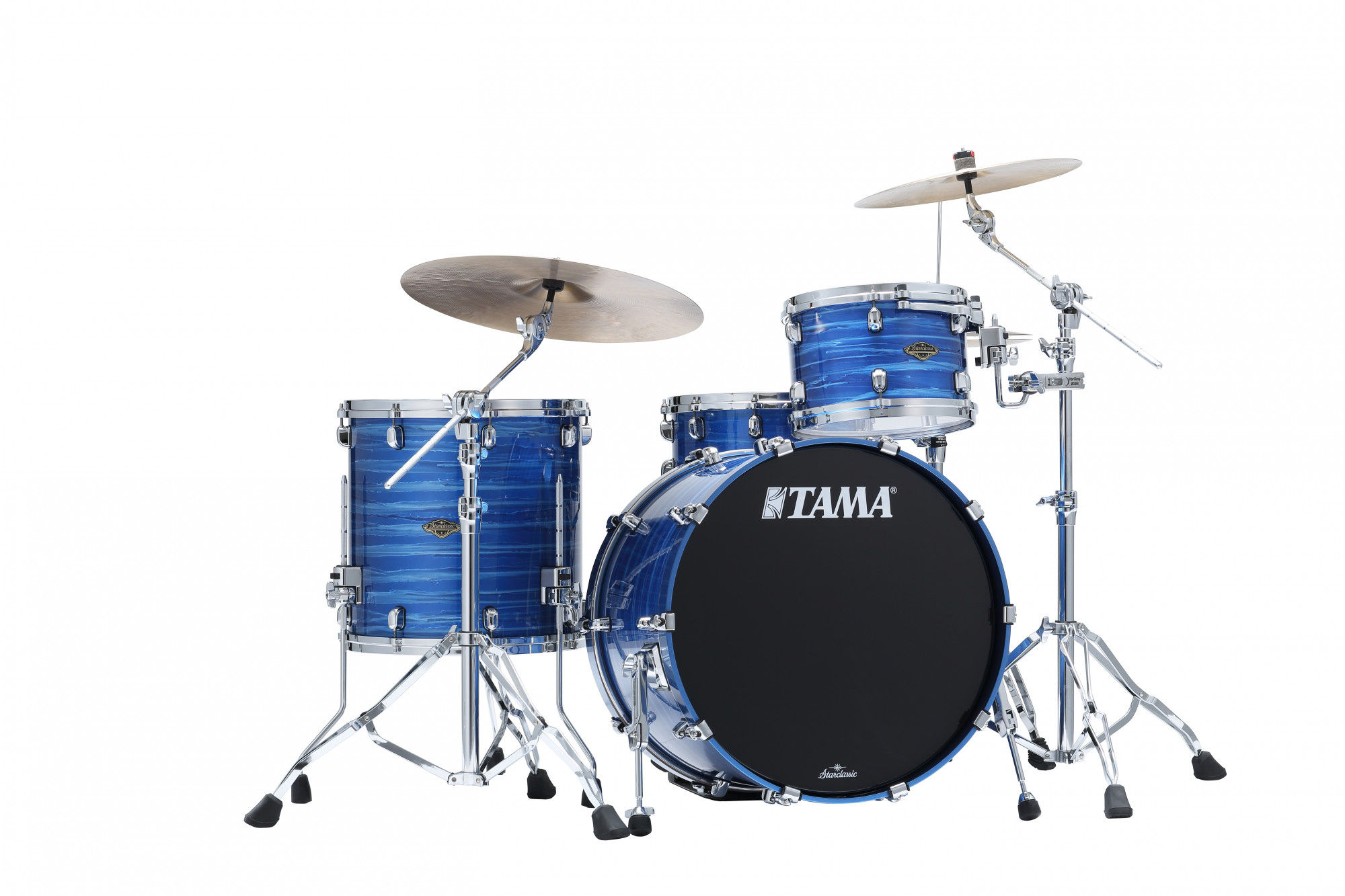 TAMA Starclassic Walnut/Birch Lacquer Shell Kit 3 teilig -  Ocean Blue Ripple