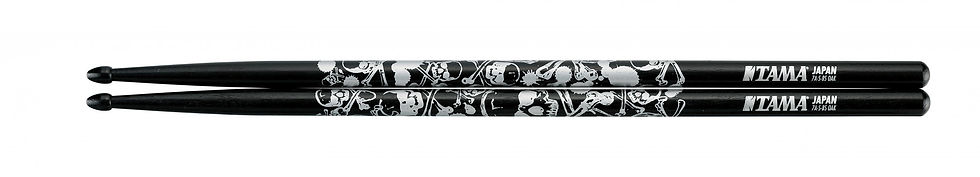 TAMA Sticks of Doom Series Drumsticks - 7A-S-BS - Black, Silver Pattern