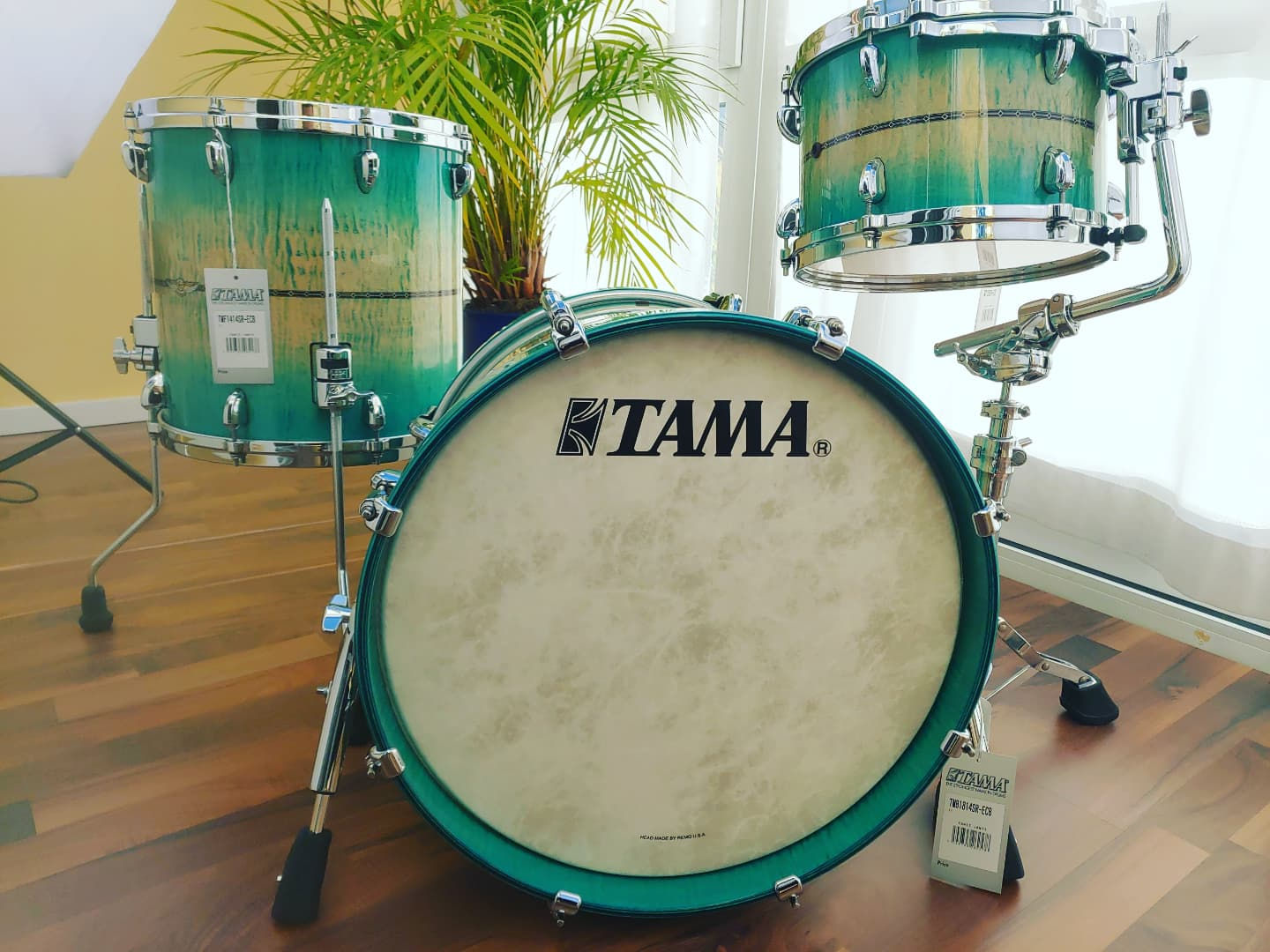 TAMA STAR RECB Maple Jazz 18/12/14 14"×5,5" Emerald Sea Curly Maple Burst