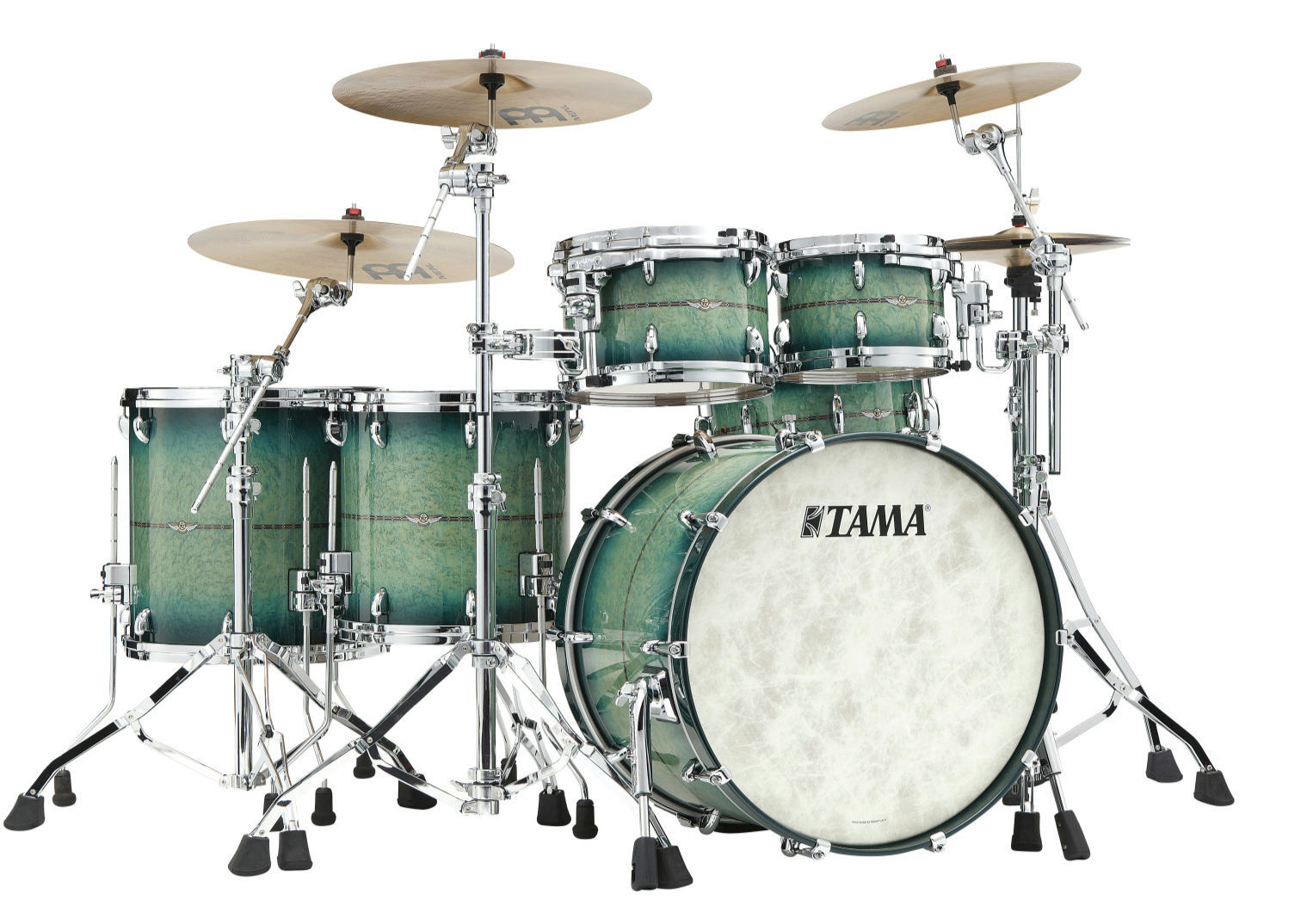 TAMA Star Maple Factory Vault Shell Kit - Cerulean Bird's Eye Maple