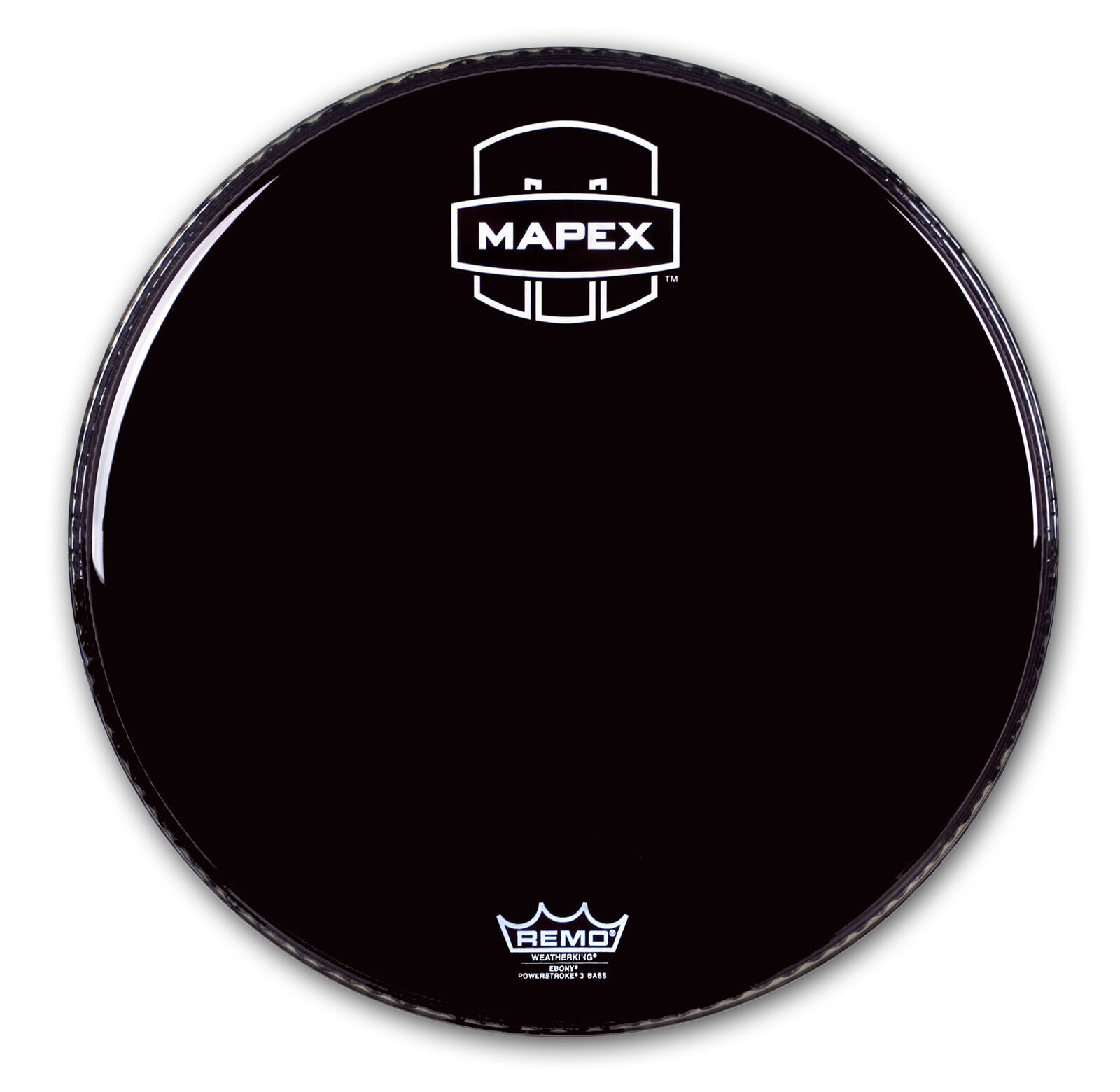 MAPEX Bass Drum Frontfell, 20", Weatherking Powerstroke, schwarz