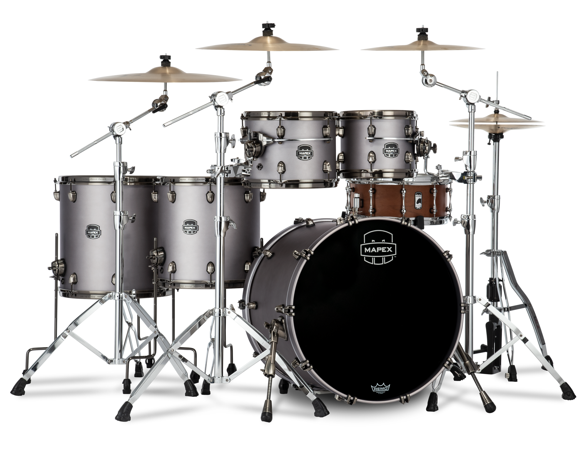 MAPEX Shellset MXSE628XMBPG, Saturn Evolution Maple, Stage +, Gun Metal Grey #B