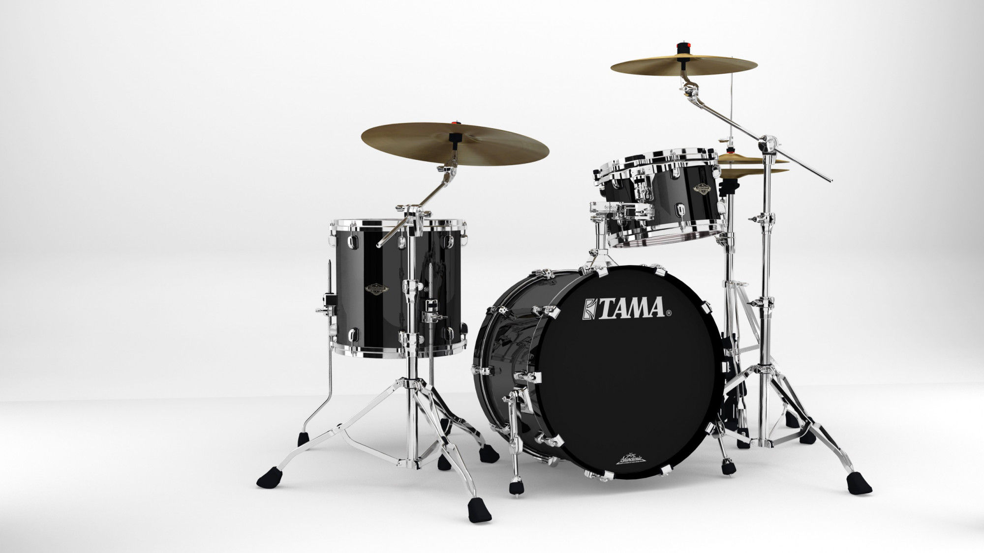 TAMA Starclassic Walnut/Birch Lacquer Shell Kit 3 teilig - Piano Black