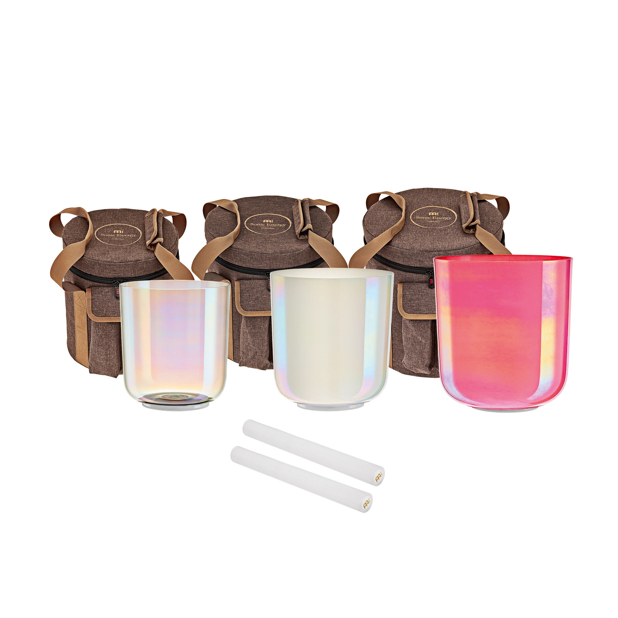 MEINL Sonic Energy Kristallklangschalen Set E4/B3/G3 - 3 teilig -ECSBSETEBG
