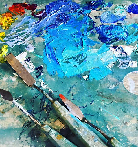 peinture aux couteaux atelier la casse bleu