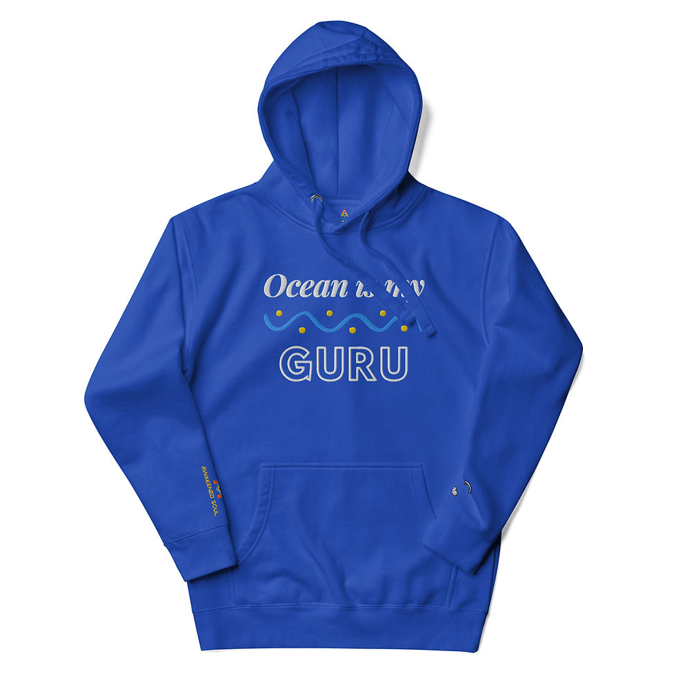 Thumbnail: SURF - "Ocean Guru" - Embroidered Front+wrists - Premium Unisex Hoodie