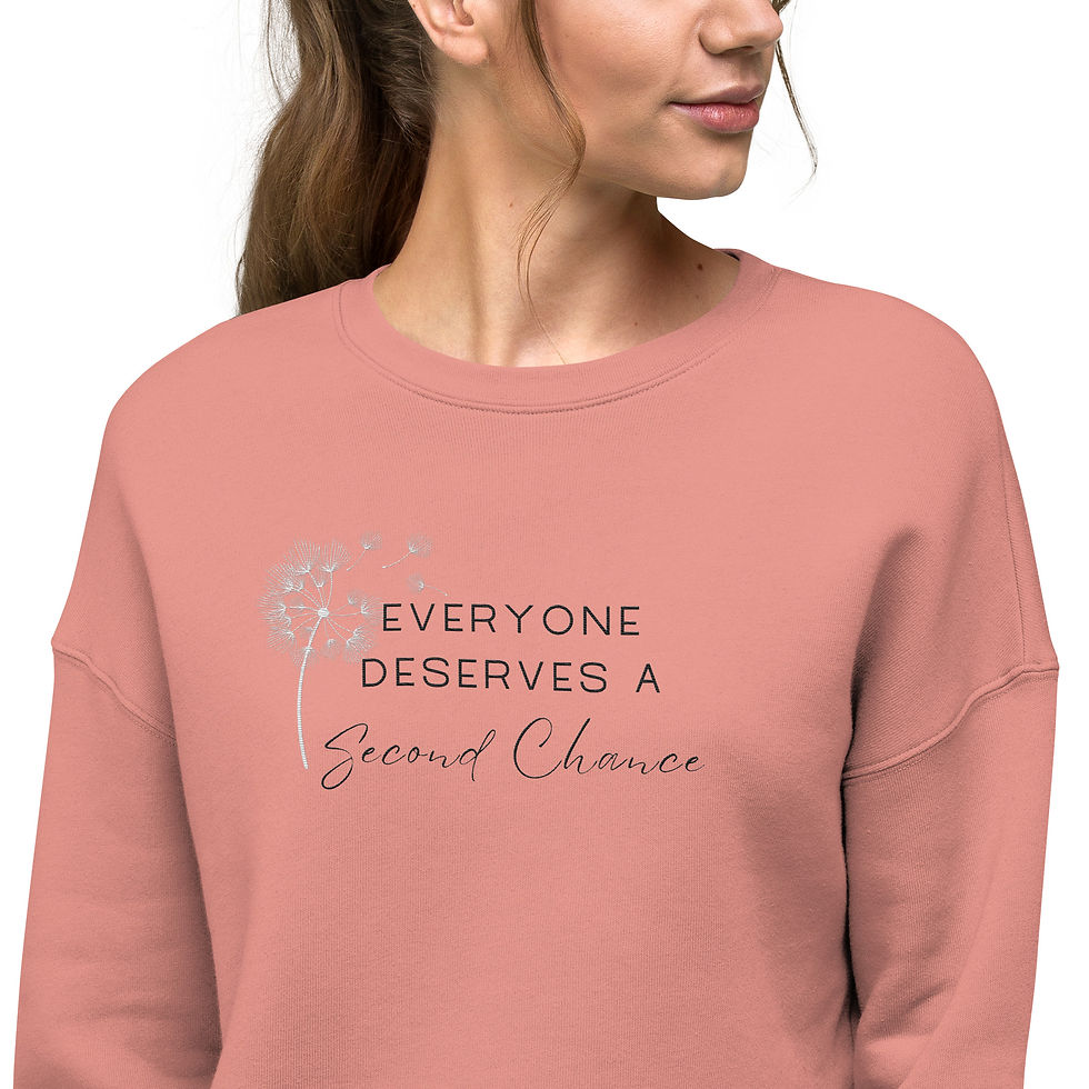 Thumbnail: JUDG.  "Second Chance" - Embroidered chest+wrists - Cropped Sweatshirt