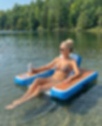 Thumbnail: ParadisePad Reef Lounge best inflatable chair and ultimate summer essential for water relaxation.