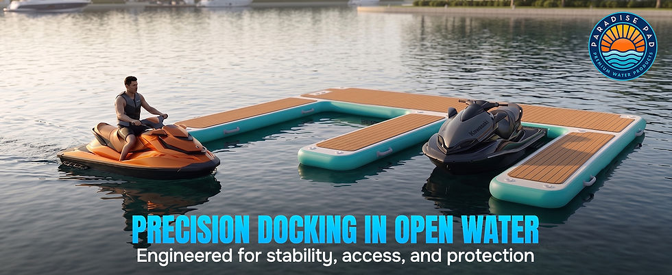 Thumbnail: People relaxing on the water with premium yacht toys and a Bote hangout dock.