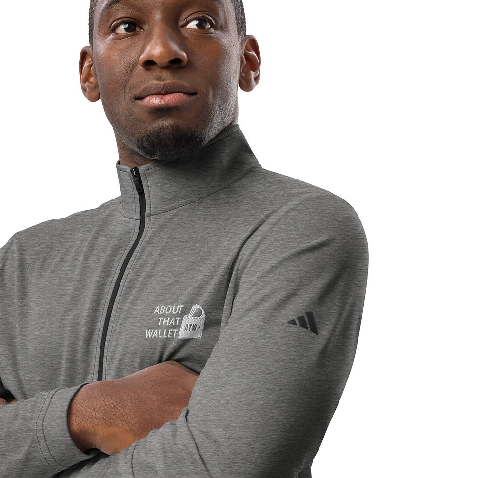 Thumbnail: About That Wallet | Quarter zip pullover