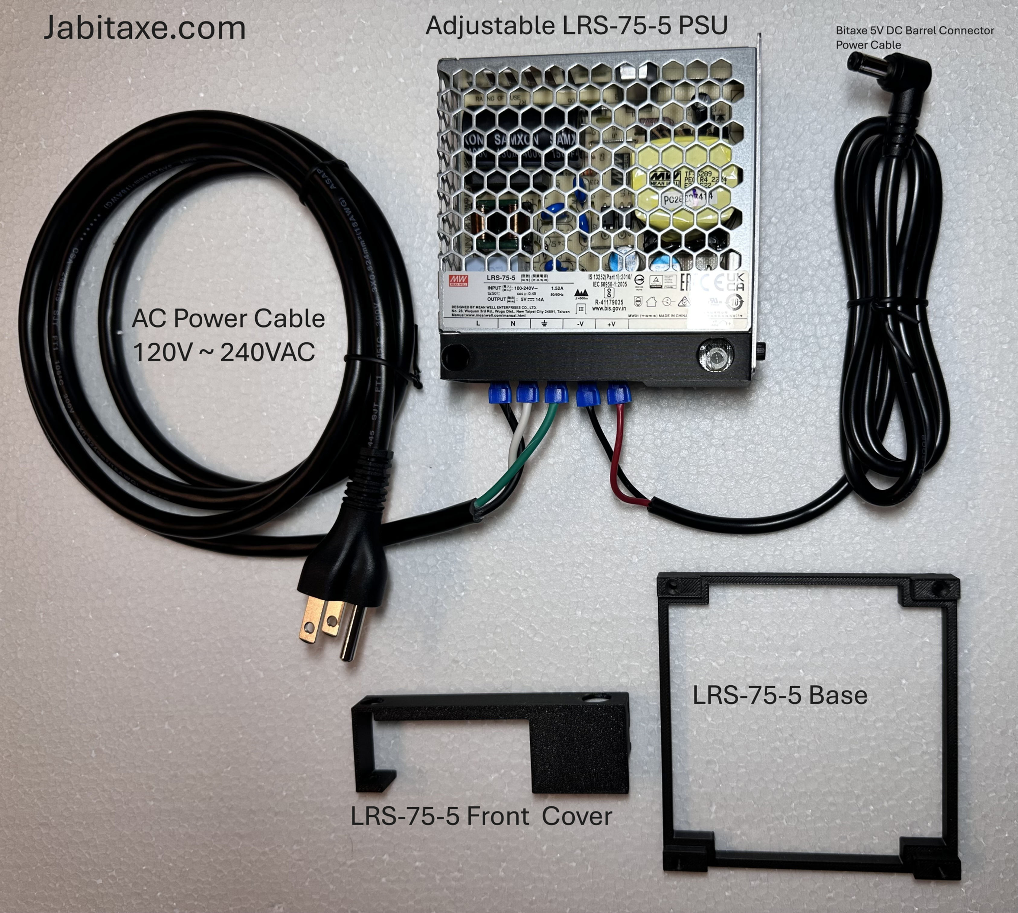 Adjustable Consistent 5V PSU Kit for Bitaxe Miners