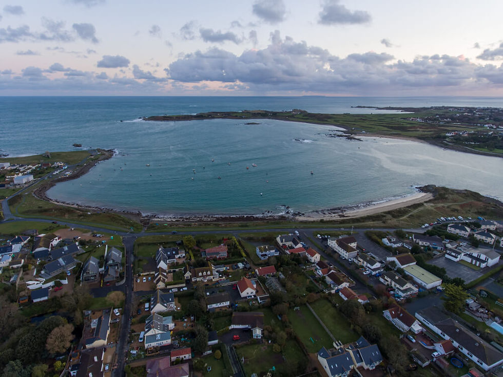 Le Grand Havre beach from above.