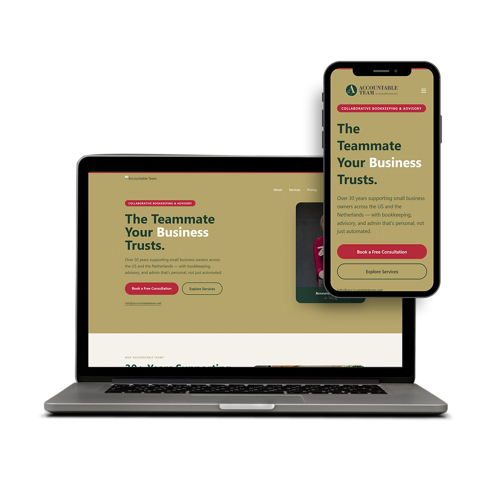 desktop and mobile graphic of the accountable team website