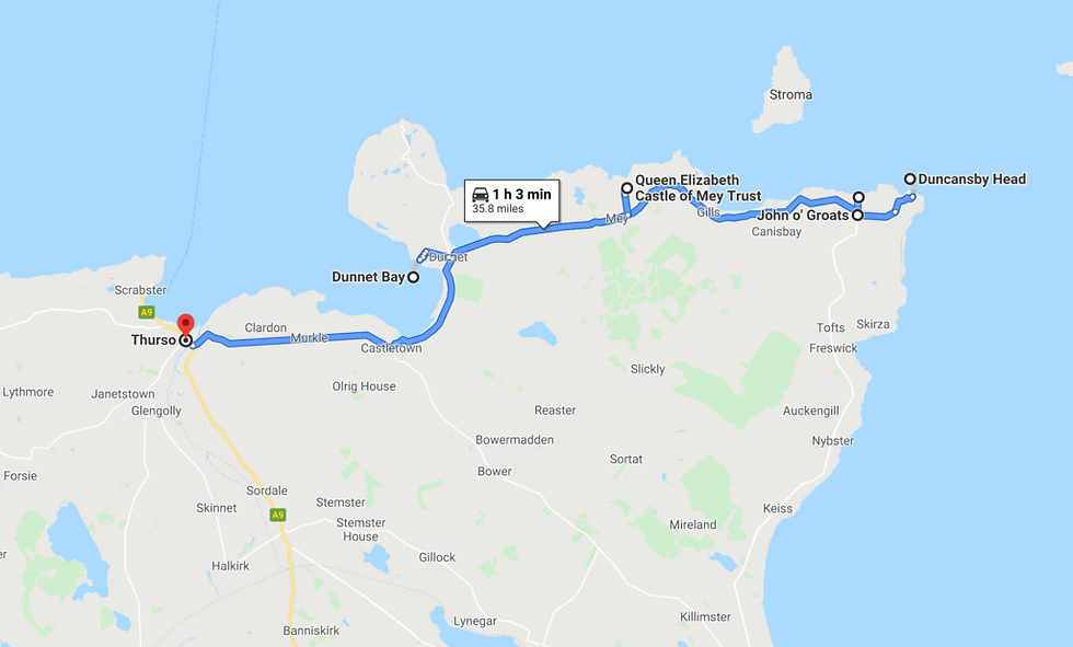 john ogroats to thurso