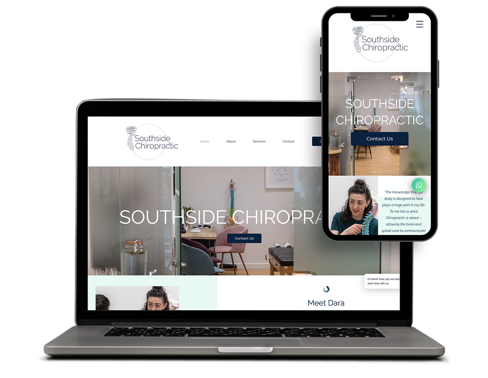 desktop and mobile graphic of the southside chiropractic website