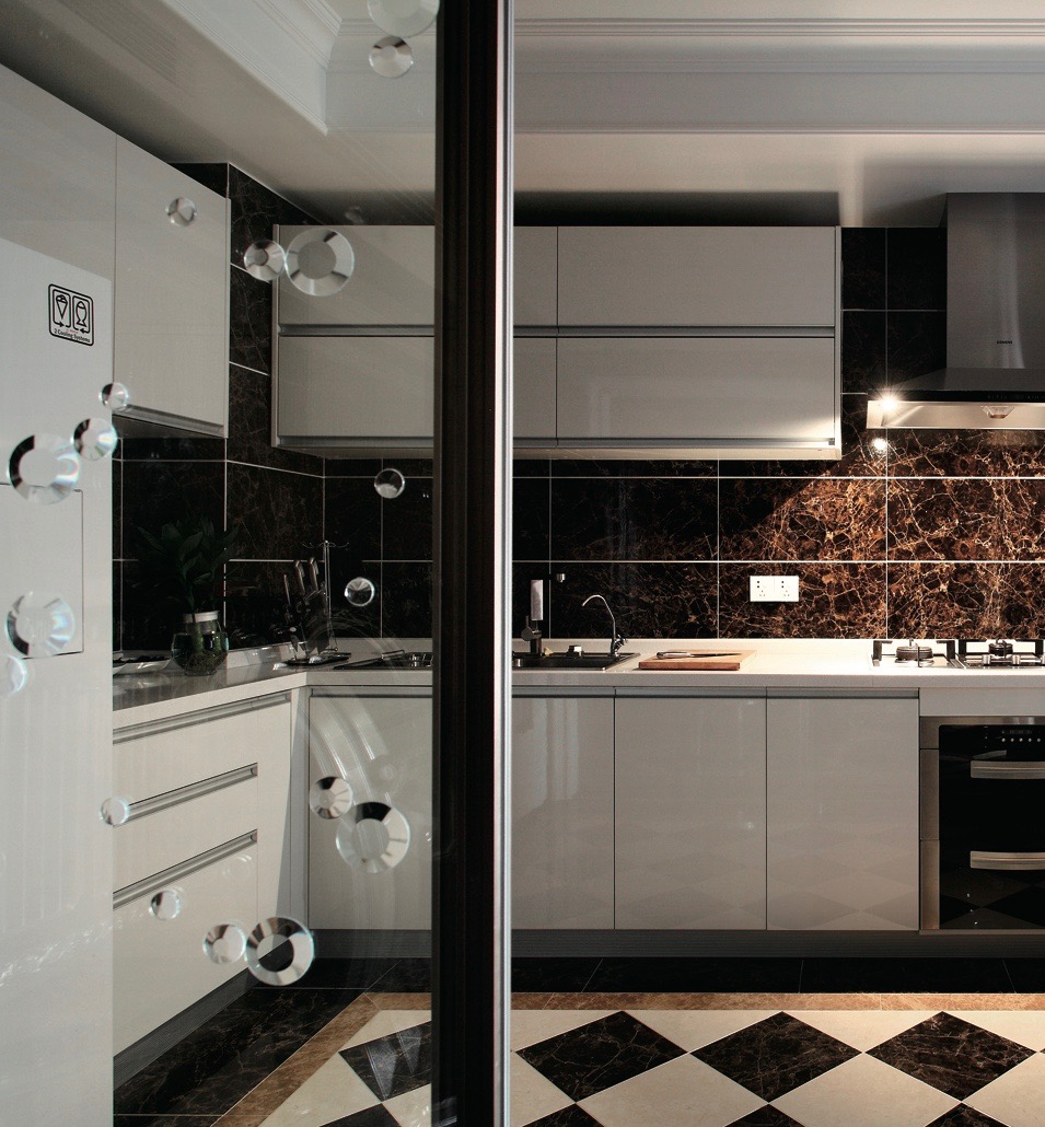 перегородка с объемными модулями круглой формы