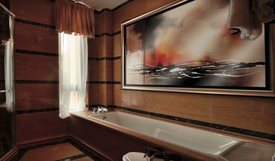 Стеклянное панно в багете