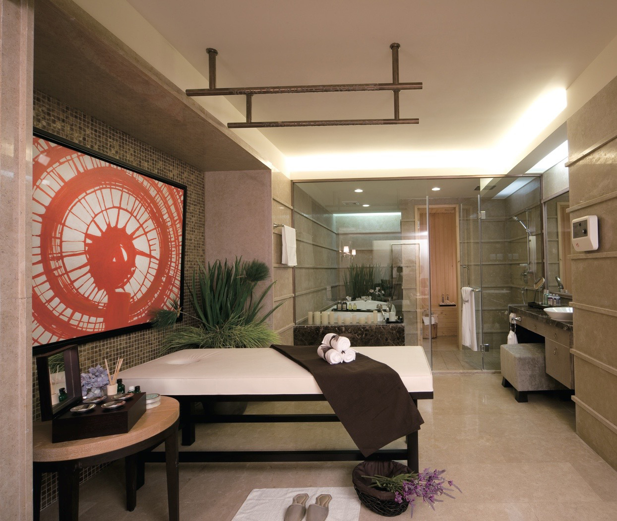 панно из стекла Спа салон