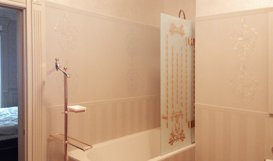 Шторка для ванной из двух створок