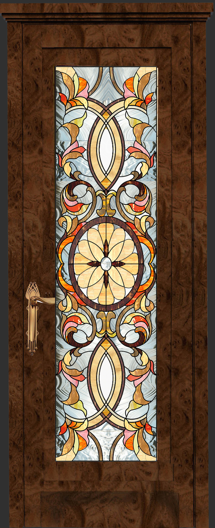 дверь с витражом Тиффани