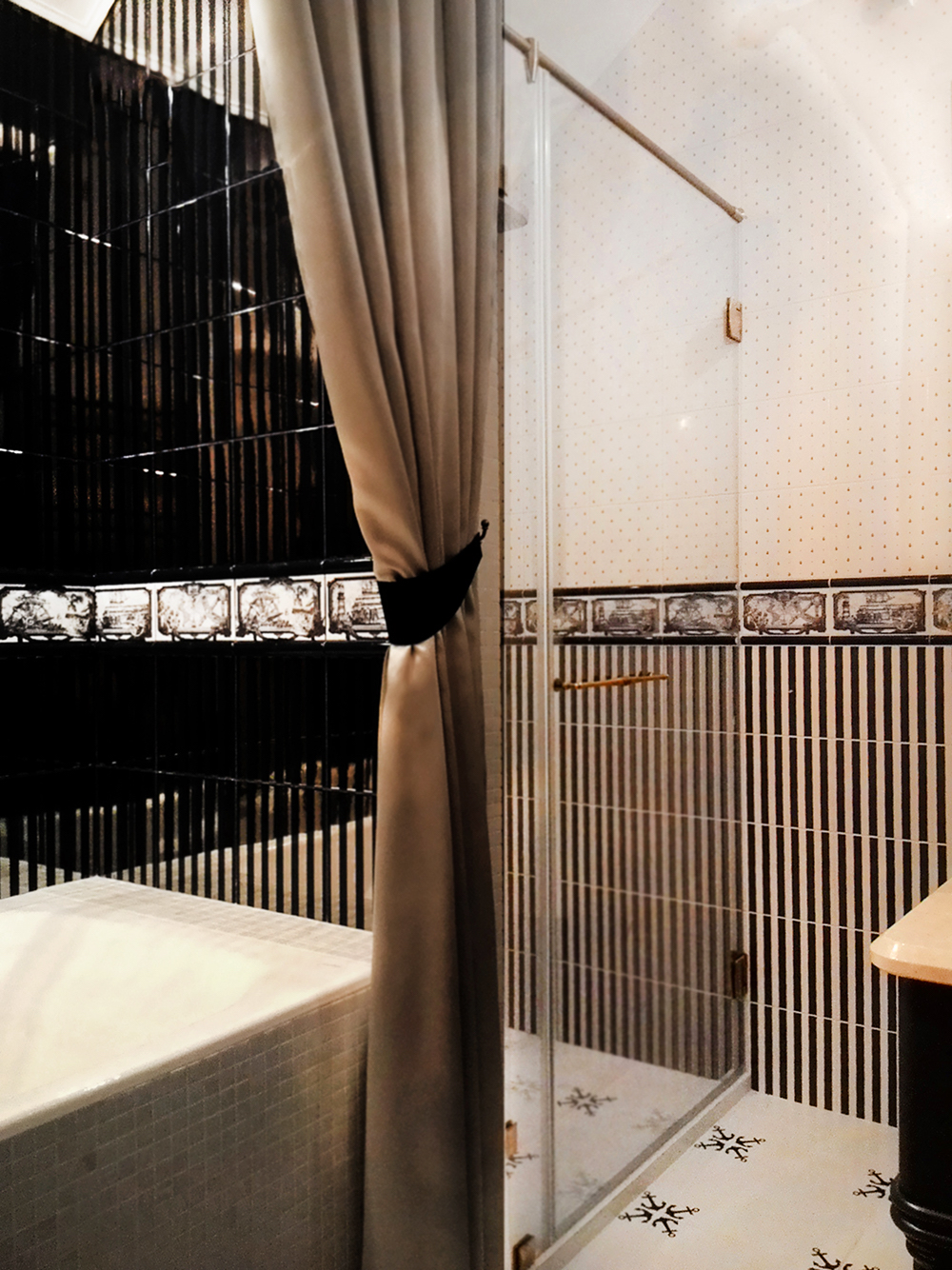 дизайн ванной комнаты с душевой перегородкой