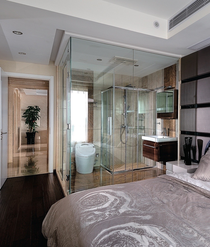 перегородка стеклянная в ванную