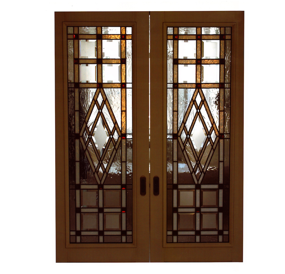 витраж Тиффани геометрия двери