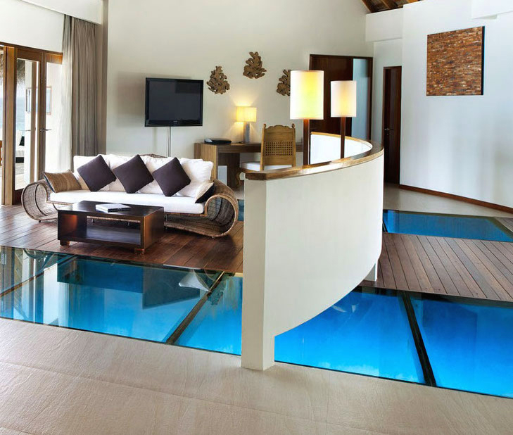 пол из стекла триплекс