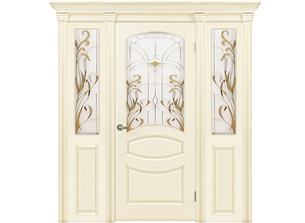 Витраж на стекле "сатинато"