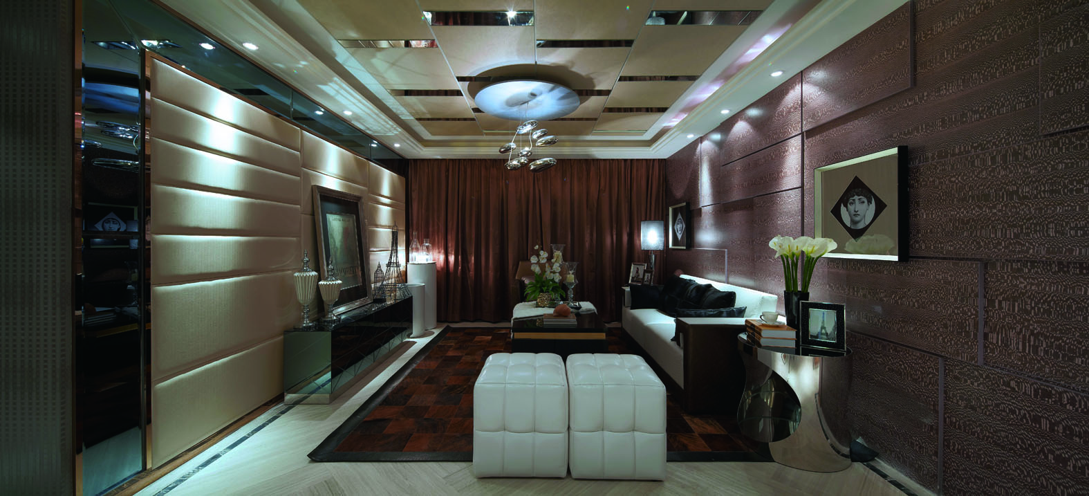 зеркальные в вставки в интерьере