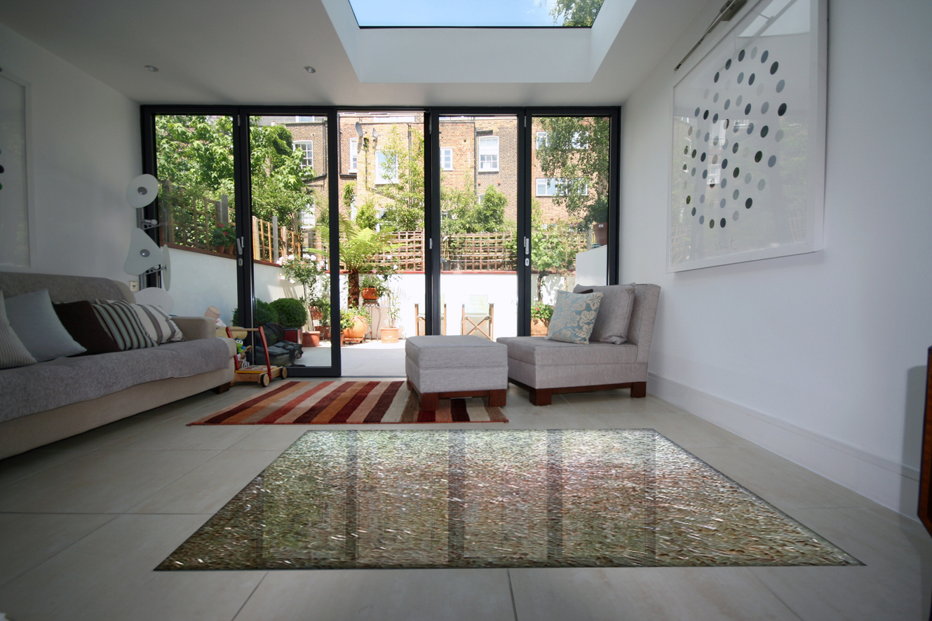 пол из художественного стекла