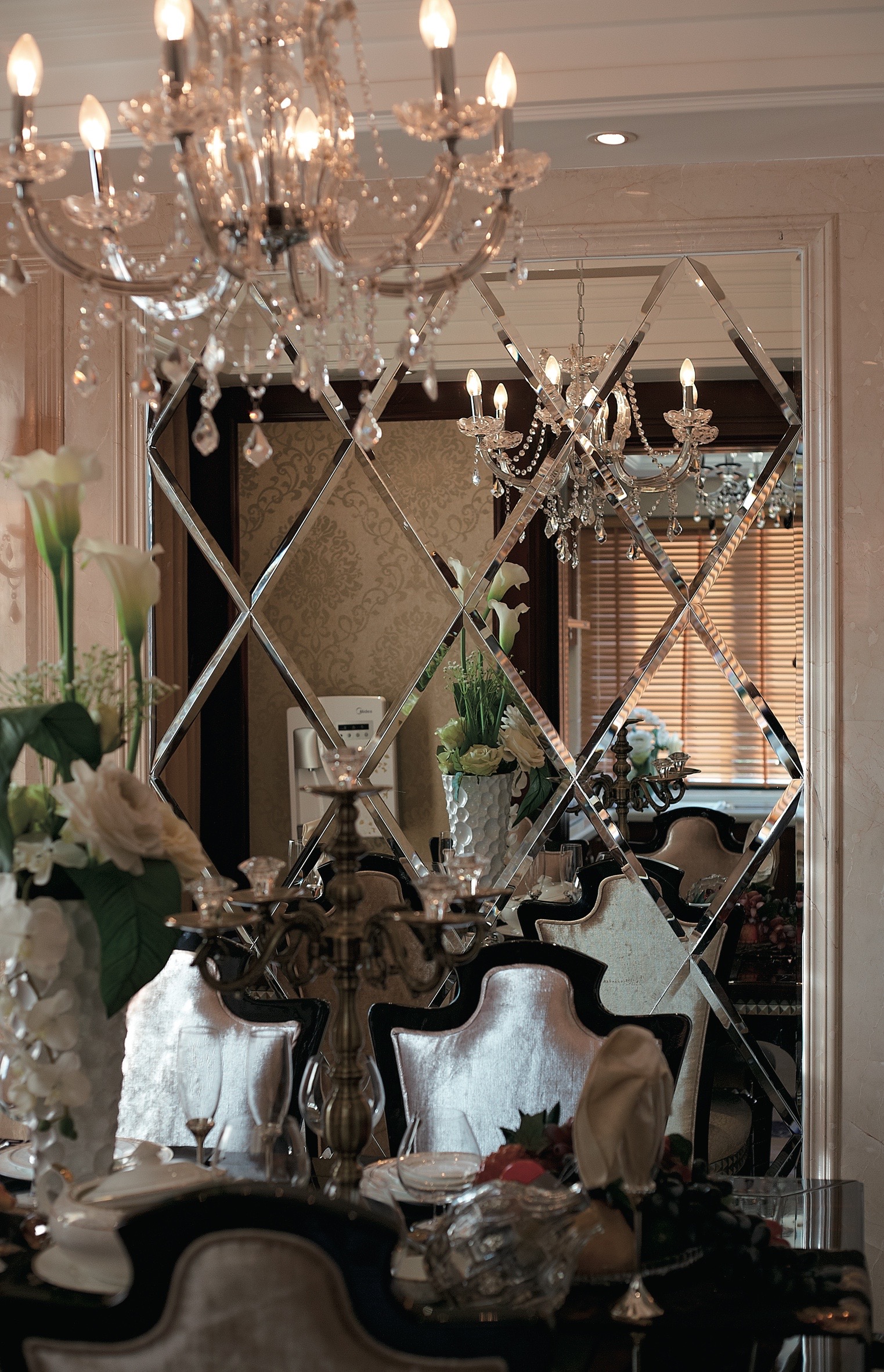 Зеркальное панно "ромбы"