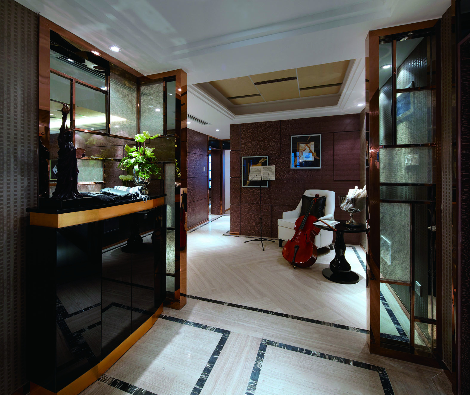 межкомнатная пергородка металл и стекло