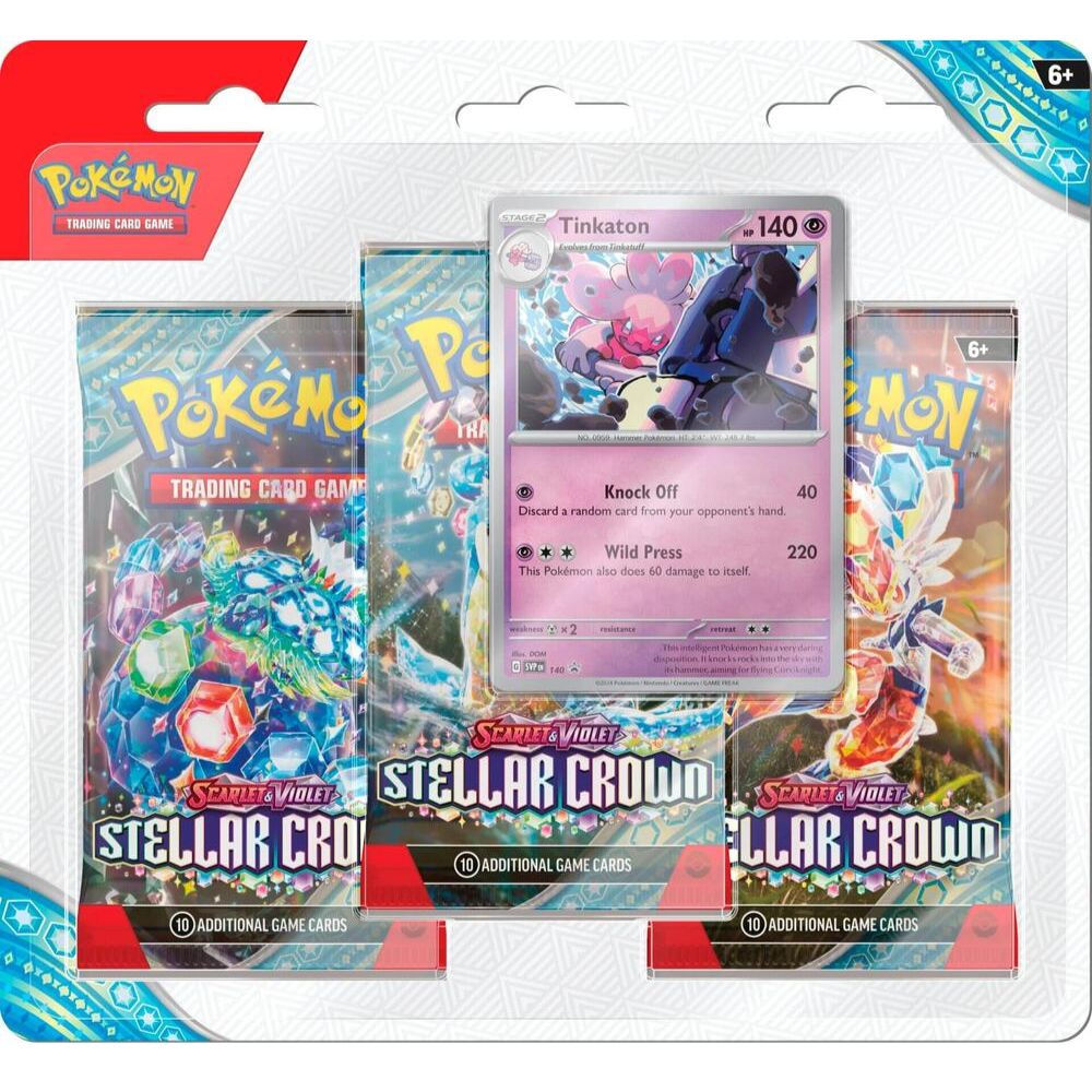 Pokemon-Stellar Crown 3 pack blister (random)