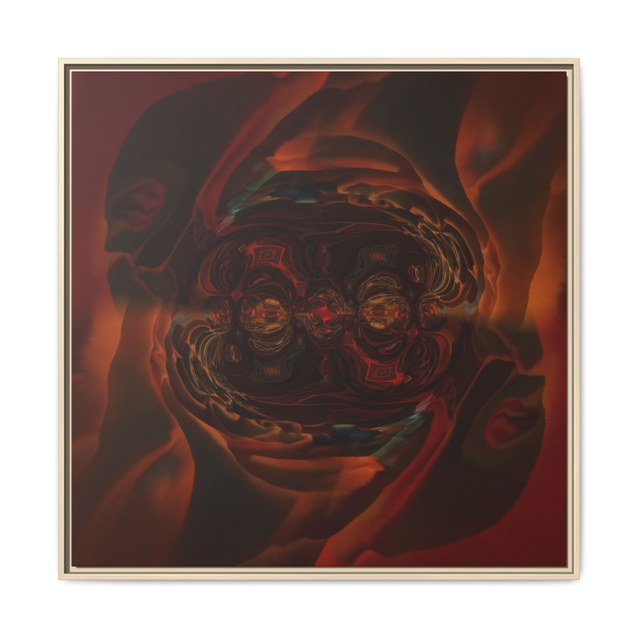 Abstract Flame Canvas Print — Framed Matte Wall Art